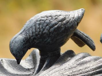 Large Bird Bath / Feeding Dish - 80 cm - Cast Iron - Black/Grey
