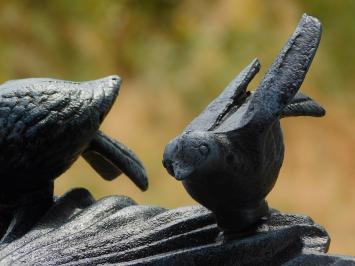 Large Bird Bath / Feeding Dish - 80 cm - Cast Iron - Black/Grey