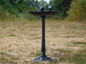 Large Bird Bath / Feeding Dish - 80 cm - Cast Iron - Black/Grey