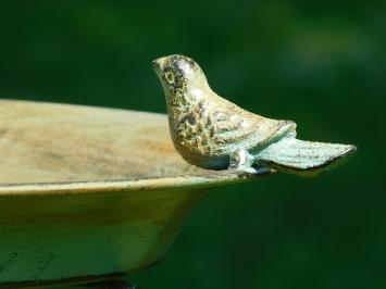 Vogelbad met Vogeltjes - 75 cm - Rustiek Groen - Metaal