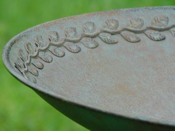 Vogeltränke / Futterschale mit Vögeln – stehend – 82 cm – Metall