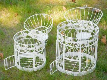 Set of 2 Classic Bird Cages | Metal | Garden Decoration