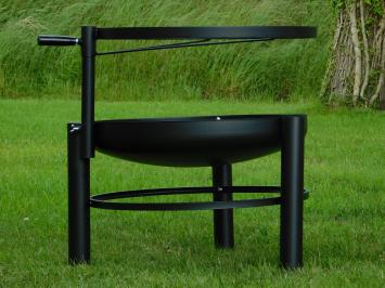 Feuerschale mit BBQ-Gitter - Schwarz
