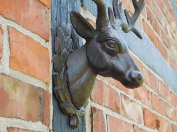 Wall ornament Deer - Brown - Cast iron