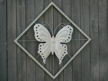 Sierlijk Wandornament Vlinder - 100 x 100 cm - Metaal