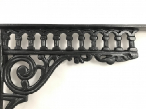 Beautiful decorative support for wall, bookshelf support, matte black