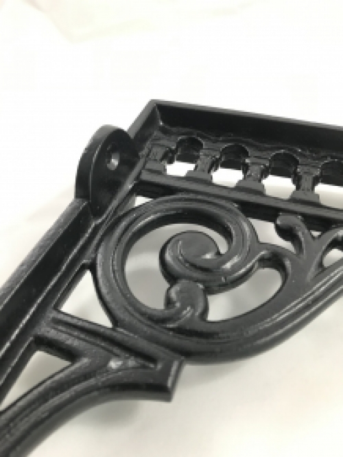 Beautiful decorative support for wall, bookshelf support, matte black