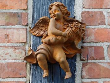 Cast Iron Angel Wall Hanging - 30 cm - Wall decoration