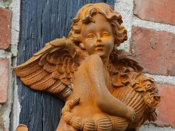 Cast Iron Angel Wall Hanging - 30 cm - Wall decoration