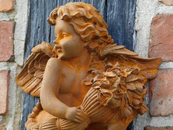 Cast Iron Angel Wall Hanging - 30 cm - Wall decoration