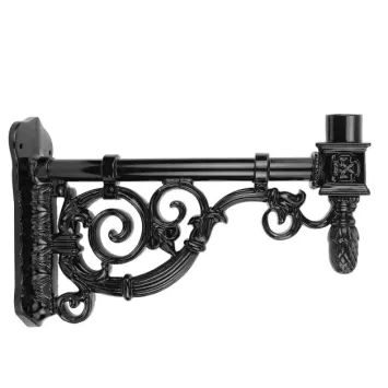 Giebelarm Gross, Wandausleger aus Aluminium für Außenbeleuchtung, attraktiv.