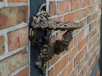 Wandkonsole Frauenkopf - Gusseisen - Bronze-Look - Gusseisen