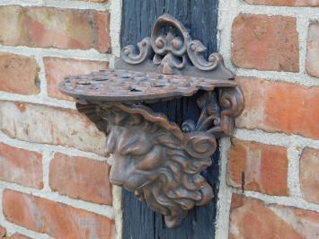 Wall console Lion's head - Brown - Cast iron