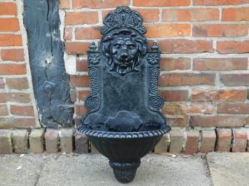 Wandbrunnen Löwe – Schwarz – 75 cm – Gusseisen