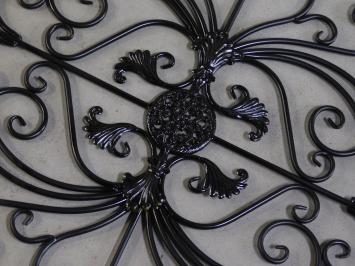 Window grille Vivere - wall ornament - black - wrought iron, only 2