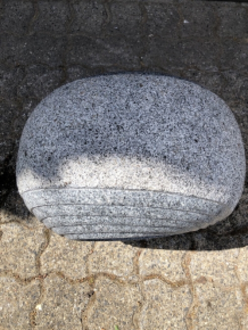 Granite cross sphere open as watercourse, ornament, standing, pond ornament, water step., last one!!