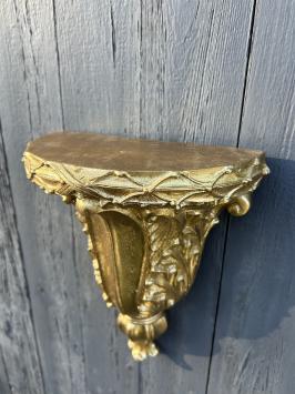 Decorative wall console - gold - polystone