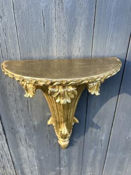 Sierlijke wandconsole - goud kleur- polystone - fraai 