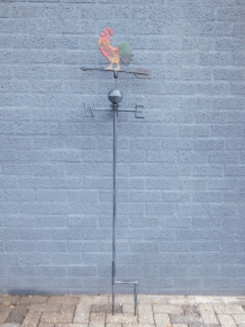 Large weather vane / weather vane with metal garden spike - 183cm high