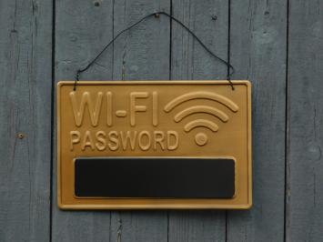 Wandschild Wi-Fi-Passwort - Wanddekoration - Metall