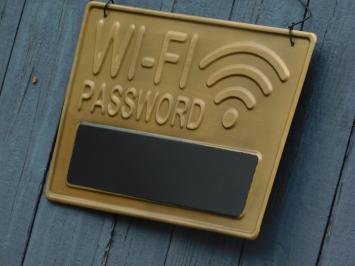 Wall sign Wi-Fi password - wall decoration - metal