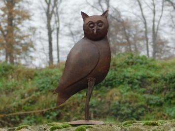 Statue owl - wise owl - metal in cast iron look