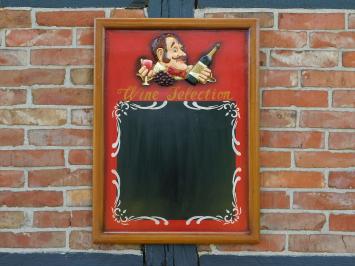 Classic Wall Sign Wood -Wine Selection - 3D