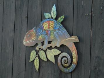 Lizard Wall Ornament - 45 x 40 cm - Full Color - Metal
