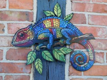 Lizard Wall Ornament - 45 x 40 cm - Full Color - Metal