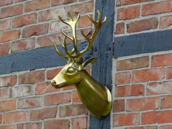 Wall ornament Deer - gold - alu