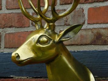 Wall ornament Deer - gold - alu