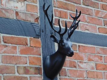 Wall ornament Deer - black - alu