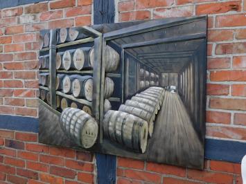 Wandornament Weinkeller - 3D - 120 x 80 cm