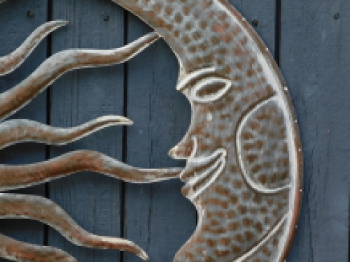 Wall ornament - Sun and Moon - metal