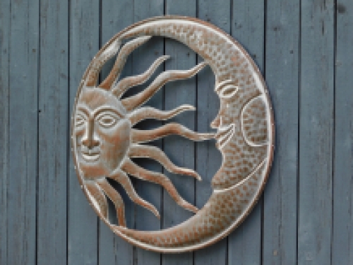 Wall ornament - Sun and Moon - metal