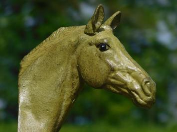 Set of 2 Horse Statues - olive green - bookends