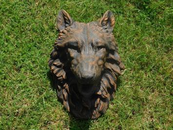 Wolf head with water spout - 45 x 35 cm - Stone