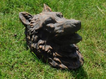 Wolf head with water spout - 45 x 35 cm - Stone
