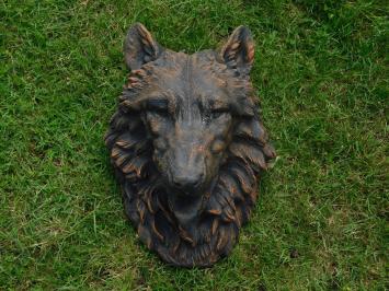 Wolf head with water spout - 45 x 35 cm - Stone