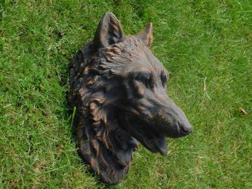 Wolf head with water spout - 45 x 35 cm - Stone