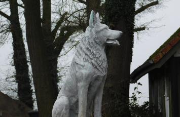 Shepherd Dog Statue XL - 80 cm - Stone