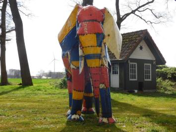 XXL Handgemaakte Olifant – Metaal – ca. 230 cm – Afrikaans Design
