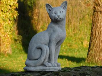 Zittende Kat - Steen - 40 cm - Tuinbeeld