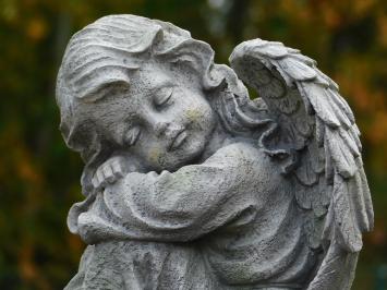 Sitting angel - 25 cm - polystone - detailed