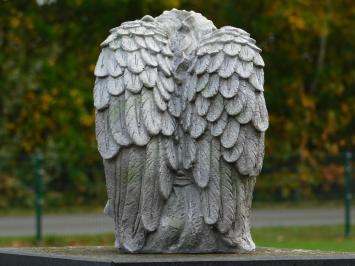 Sitting angel - 25 cm - polystone - detailed